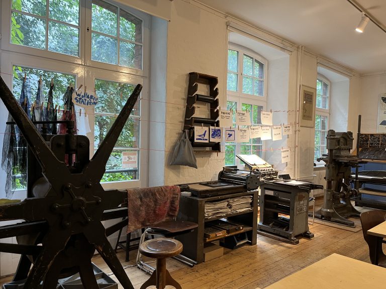 Blick in die Museumsdruckerei
